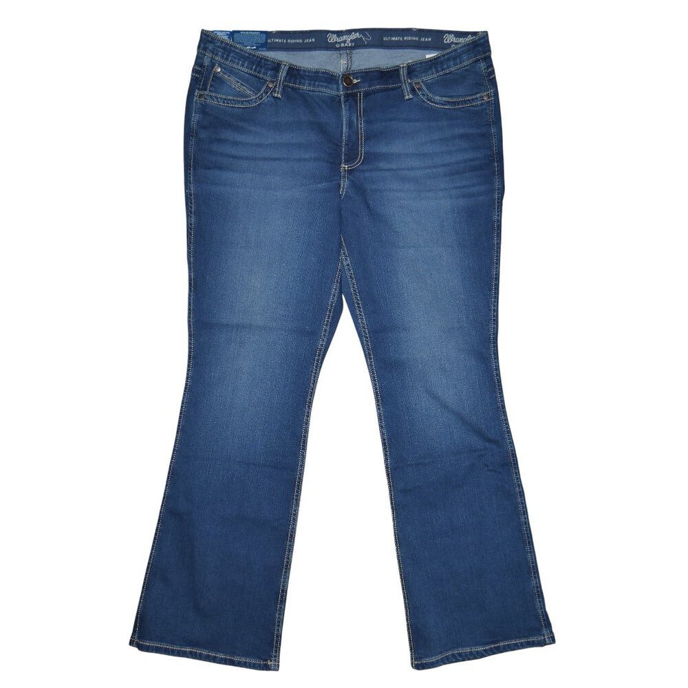 Wrangler Q-Baby Boot Cut Jeans Women's Plus Size 24W x 32 Dark Wash NWT - Picture 9 of 13